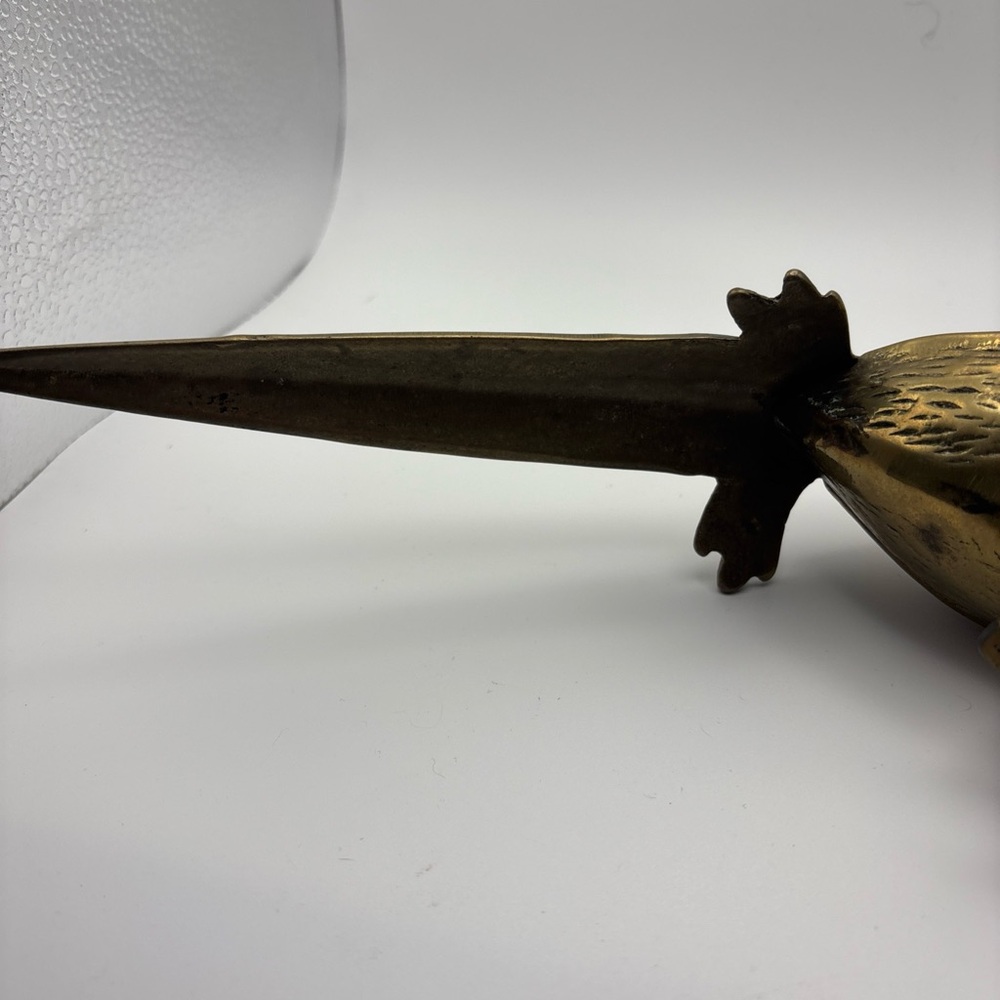 Vintage Brass Pheasant Sculpture 12” - Picture 5 of 7